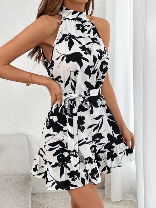 Vestido Aline Floral Com Cinto - Image 3