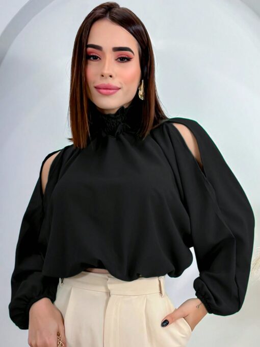 Blusa Cropped Agatta Ombro Vazado - Image 6