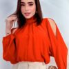 Blusa Cropped Agatta laranja