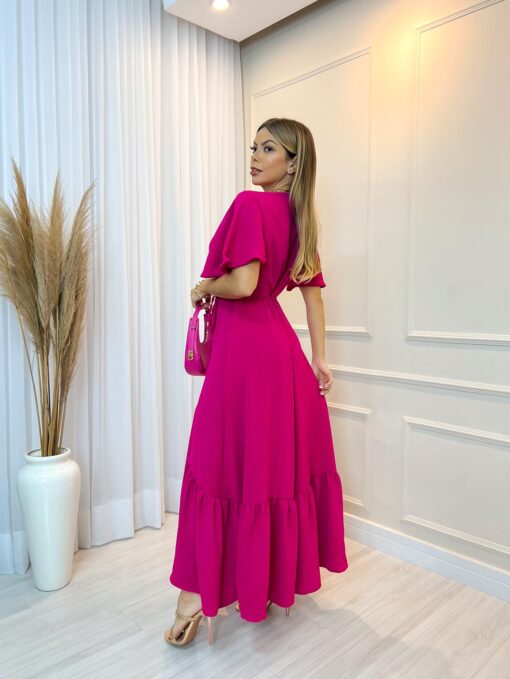 Vestido Transpassado liso - Image 3