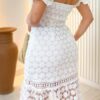 Vestido Longo Maísa, Bojo e Barra Transparente-Branco