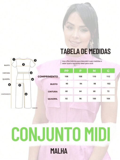 Conjunto Selena-Calça Pantalona e Cropped Com Ziper - Image 6