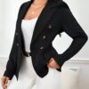 Blazer Jade Alfaiataria-Botões Decorativos-Preto