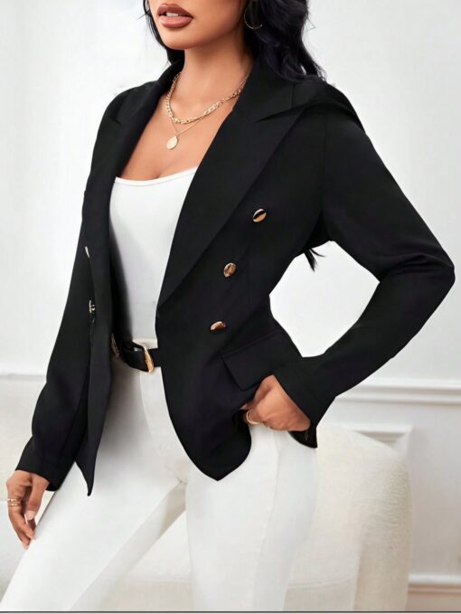 Blazer Jade Alfaiataria-Botões Decorativos-Preto