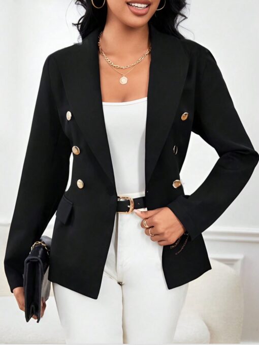 Blazer Jade Alfaiataria-Botões Decorativos-Preto