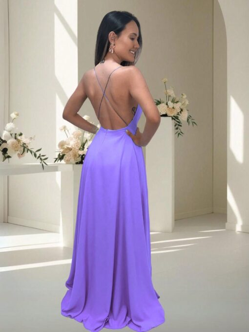 Vestido Longo Frente Única Larissa NM Nana Marie Vestido Frente Única - Image 3