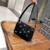 Bolsa Festa Manu-Brilho Strass Com Duas Alças-Preto
