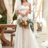 Vestido De Noiva Sereia Renda e Tule Em Forma de Coração