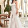 Vestido De Noiva Sereia Renda e Tule Em Forma de Coração