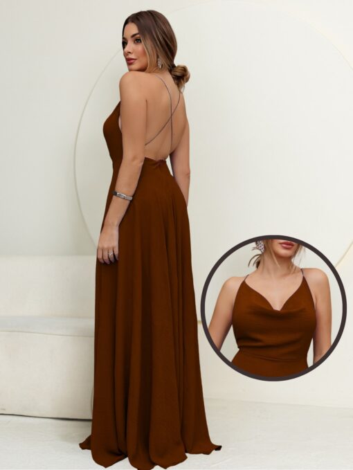 Vestido Longo Frente Única Larissa NM Nana Marie Vestido Frente Única - Image 8