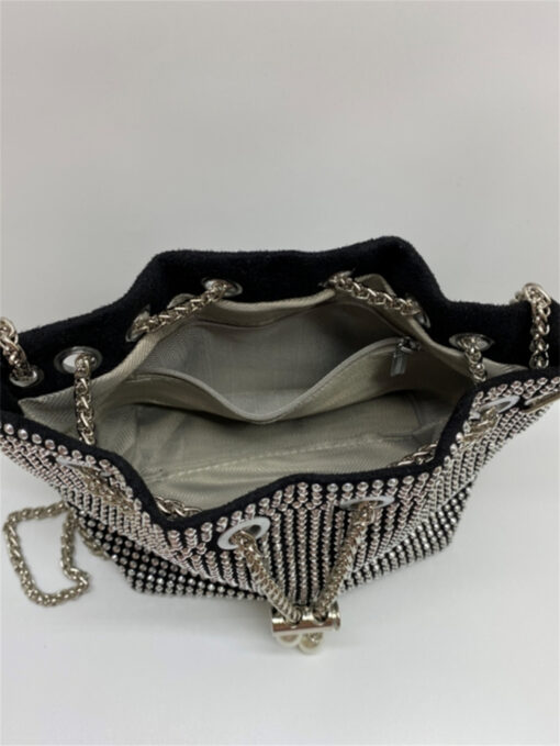 Bolsa De Festa Akira-Cravejada Quadrada Strass-Prata