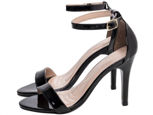 Sandália Ella-Salto Fino 9,5cm-Preto