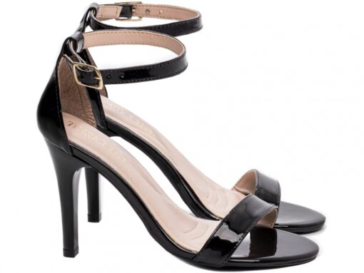 Sandália Ella-Salto Fino 9,5cm-Preto