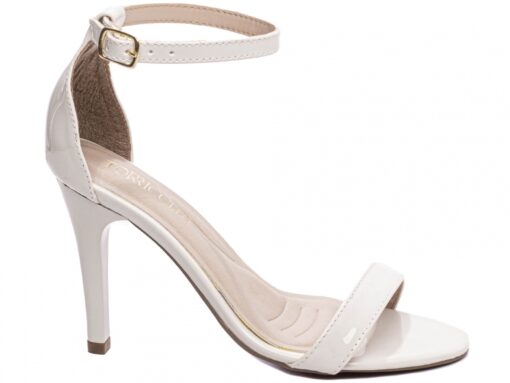 Sandália Ella-Salto Fino 9,5cm-Branco