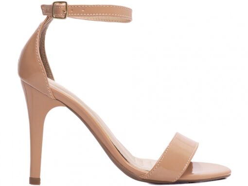 Sandália Ella-Salto Fino 9,5cm-Bege