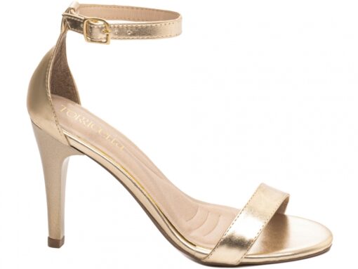 Sandália Ella-Salto Fino 9,5cm-Dourado