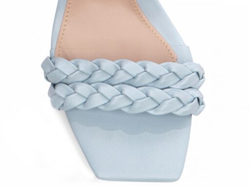 Sandália Braid-Azul Salto 8,5 cm-Frete Grátis